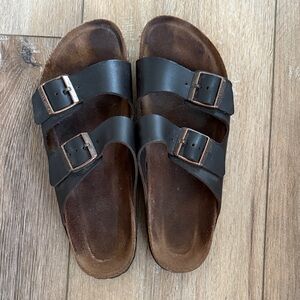 Birkenstock narrow Men's black Leather Sandals